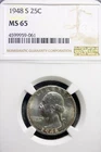 1948 - S NGC MS65 Washington Quarter!!  #B19974