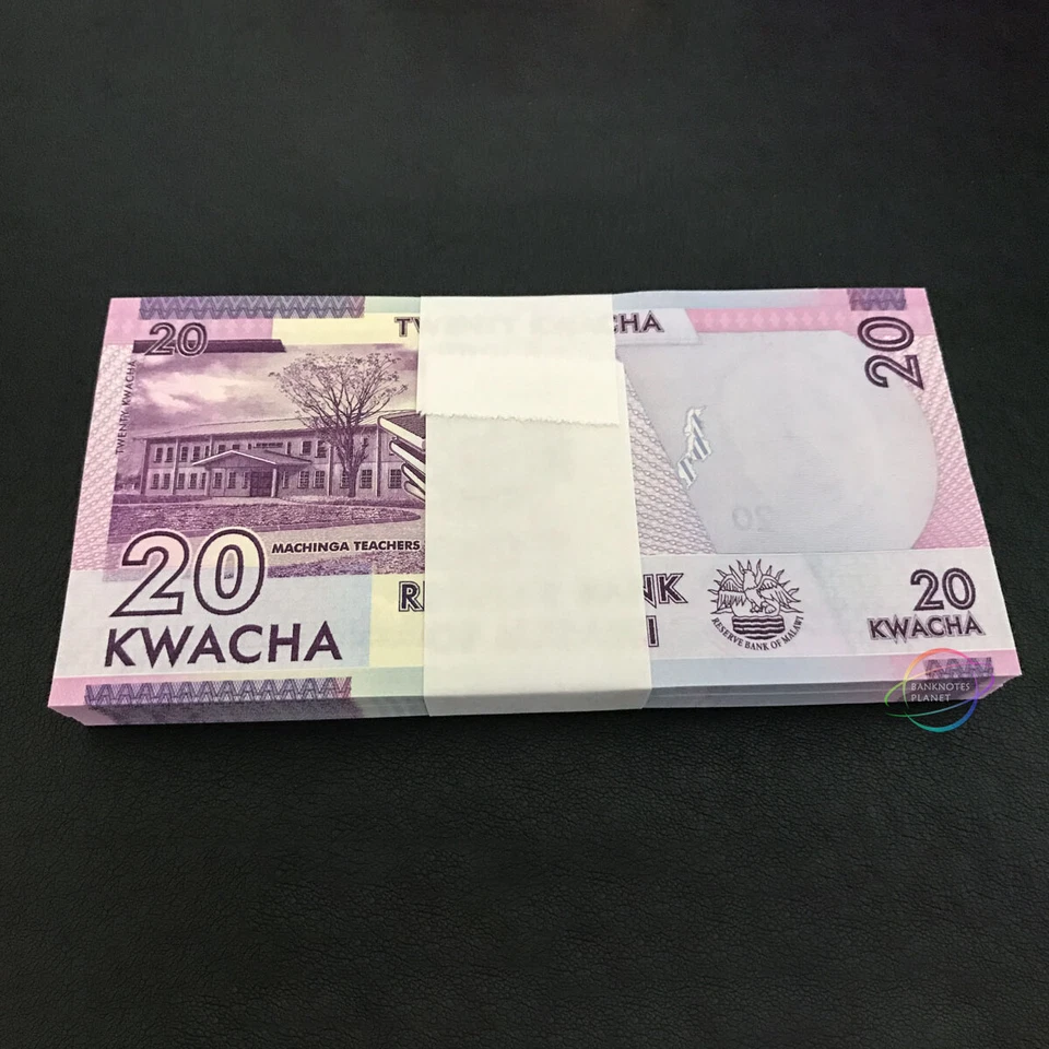 MALAWI 20 Kwacha X 100 PCS 2016 P-63 Bundle UNC Uncirculated - Image 2 of 3