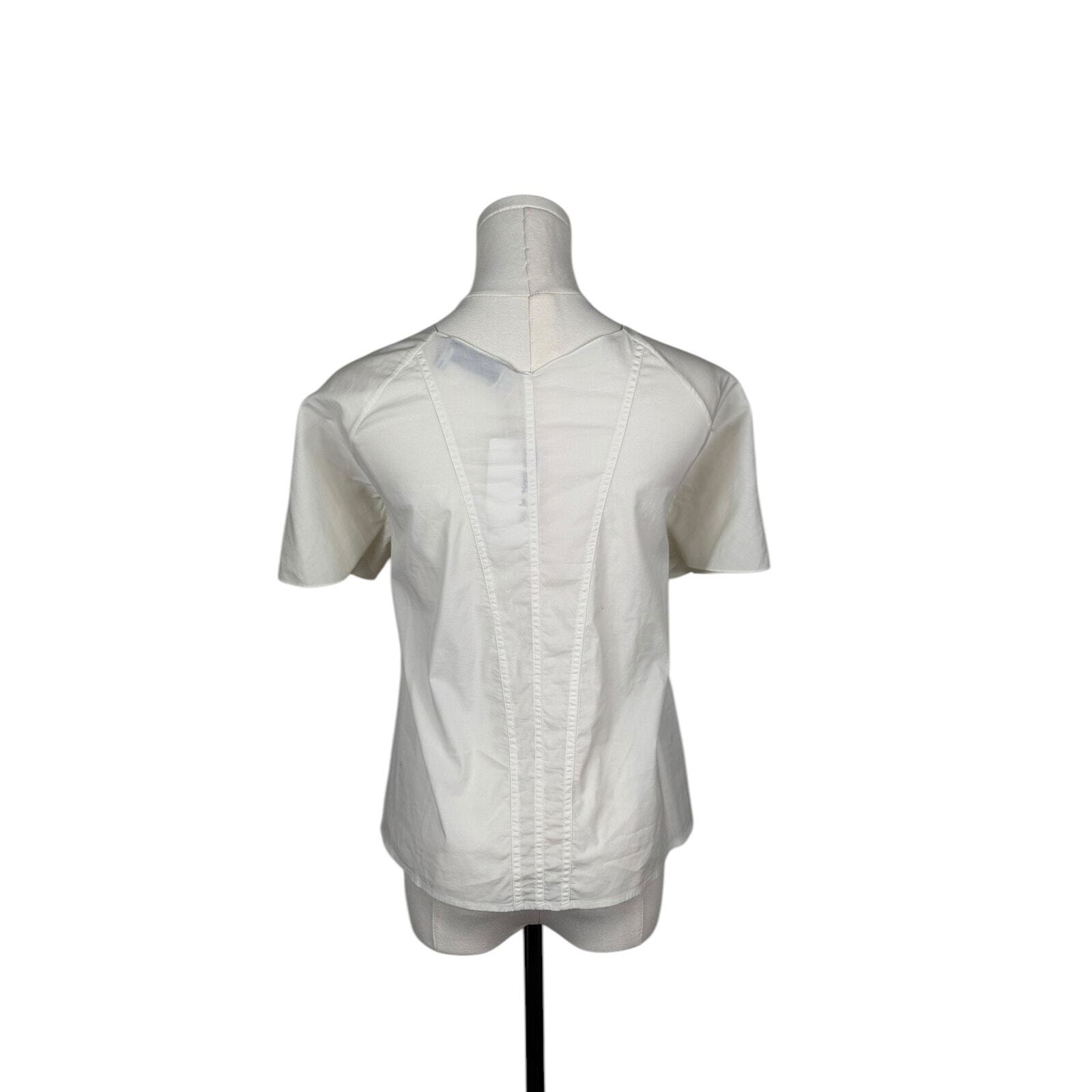 SAINT LAURENT Camicetta vintage YSL in popeline bianco con cravatta