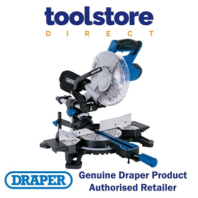 Draper 83677 Gleitverbund Gehrungssäge mit Laserschneidführung, 210 mm, 1500 W