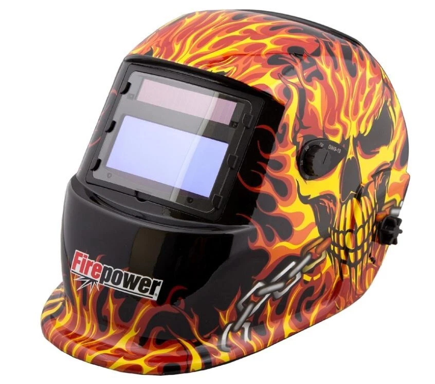 ESAB Firepower Auto-Darkening Welding Helmet with Skull and Fire Design 1441-008