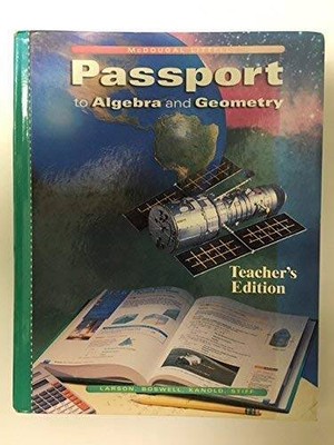 Mcdougal Littell Passport To Algebra Geometry Teacher Edition 1999 I - VERY GOOD