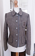 Heine Brown Fleck Wool Blend Jacket Blazer Size 10