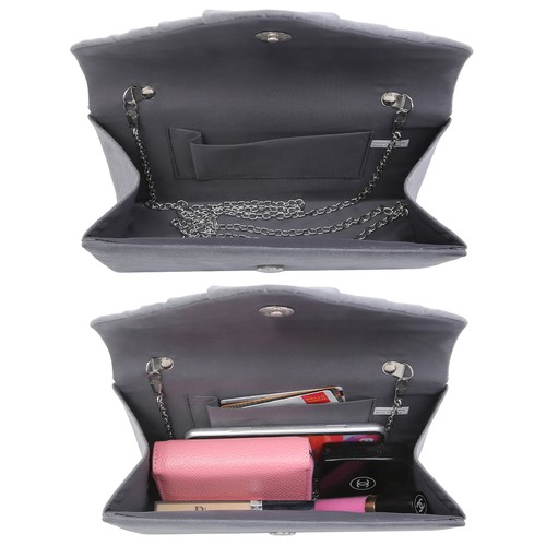 Dasein Womens Clutch Glitter/ Velvet Party Evening Bags Wedding Cocktail Purses - Picture 77 of 92