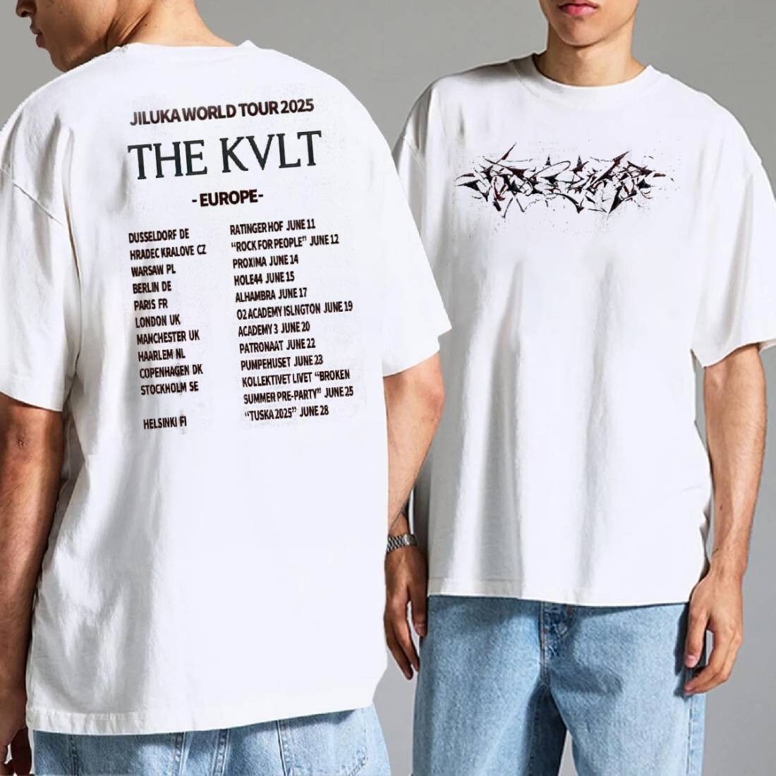 【未開封】JILUKA EU ツアー Tシャツ Jiluka World Tour 2025 The Kvlt Asphalt Europe T-shirt | eBay