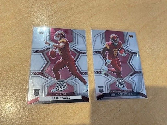 2022 Panini Mosaic NFL Debut Sam Howell + Brian Robinson Jr. RC's - Washington