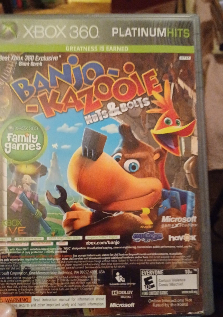 Banjo-Kazooie: Nuts & Bolts Xbox 360 Platinum Hits Complete