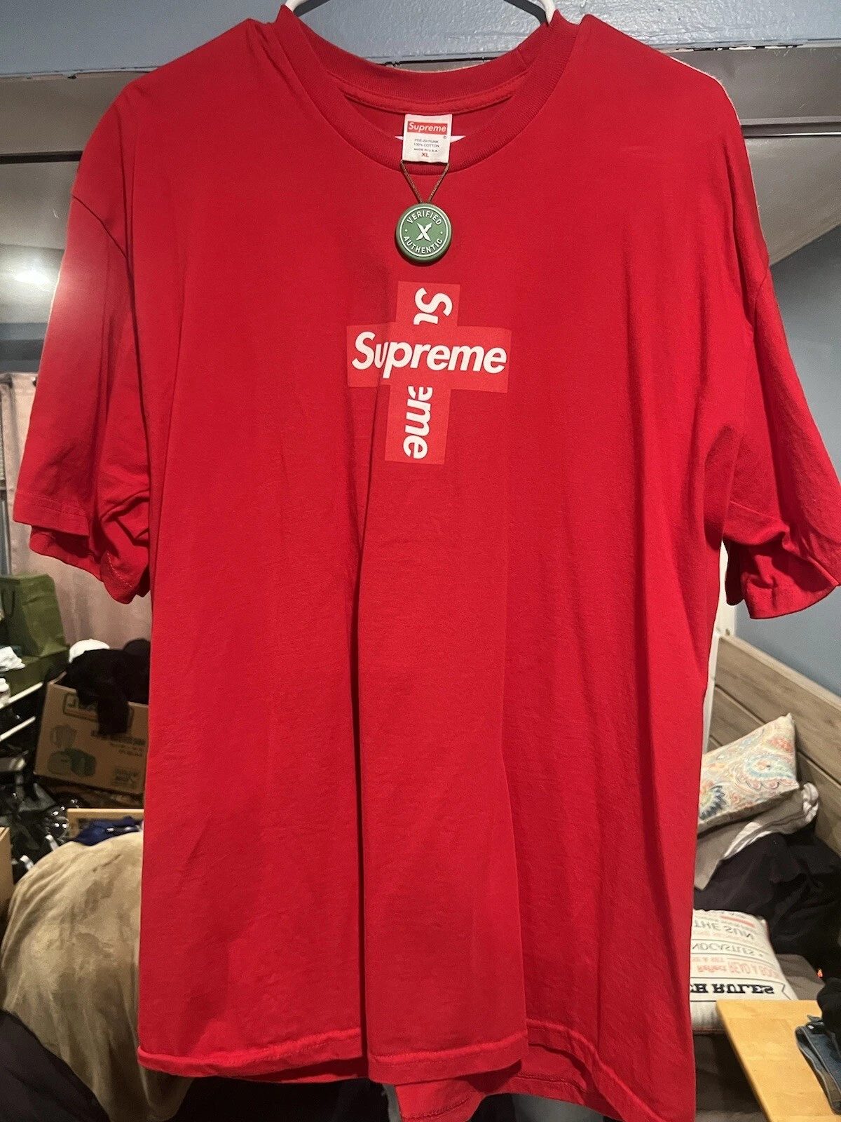 **T SHIRT LOGO BOÎTE CROSS SUPRÊME NEUF** JAMAIS PORTÉ (Taille XL)