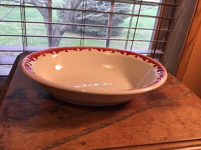 Vintage Jackson Pottery Falls Creek PA 10  Oval Serving Bowl