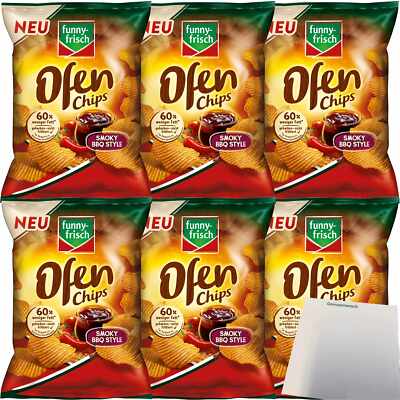 funny-frisch Ofenchips Smoky BBQ Style Chips 6er Pack 6x125g Packung usy Block