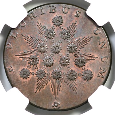 c 1792 W-8800 NGC UNC Details Pl Edge Kentucky Token Colonial