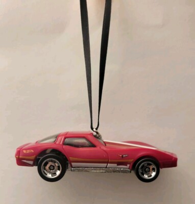 Corvette Stingray Custom Christmas Car Ornament 1/64 Die-cast Red