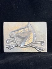 Aluminum Belt Buckle Horse Knight Medieval Theatre Cosplay 2.5  X3.5  X.25  