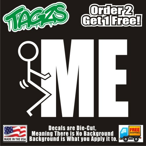 Fu*k Me Funny DieCut Vinyl Window Decal Sticker Car Truck SUV JDM | eBay
