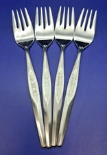 Montreaux  Salad Forks Stainless 6" N.S. Co.  Japan Nasco Glossy Set of Four (4)