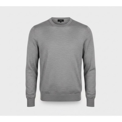 Vince Mens Extra Fine Merino Wool Crewneck Sweater Heather Grey XXL