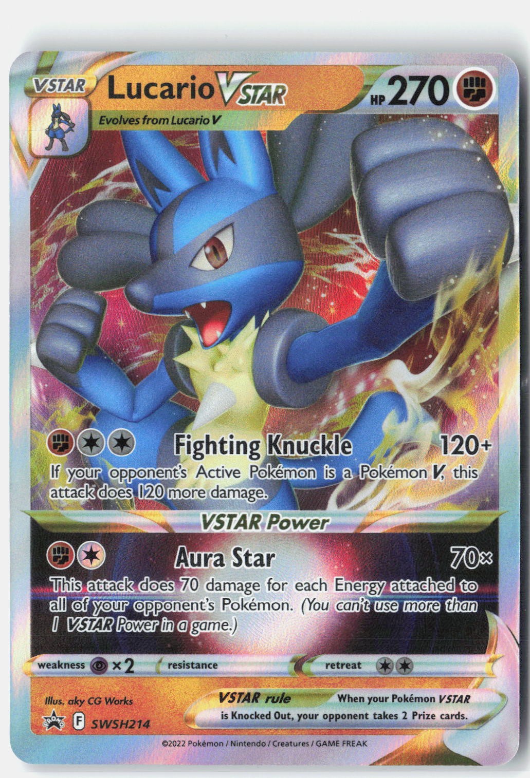 Lucario VSTAR SWSH: Sword & Shield Promo Cards SWSH214 Pokemon Card Holo