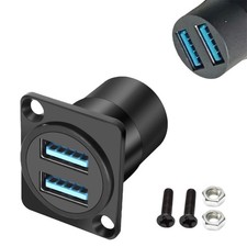 Single USB 3.0 O-Type Panel Mount Coupler Pass Through Adapter Waterproof