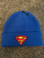 Superman classic cuffed blue beanie