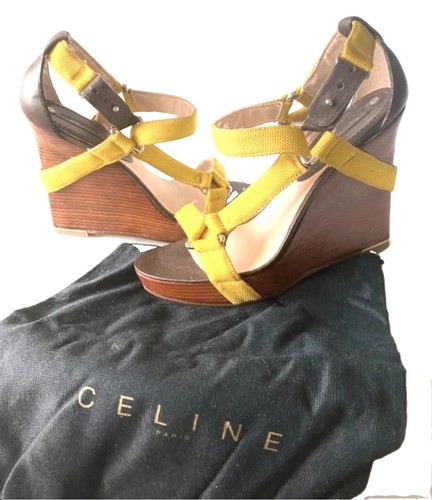 Celine, Celine Chaussures escarpins nu pied plateforme 38,5 shoes vintage pumps Couture
