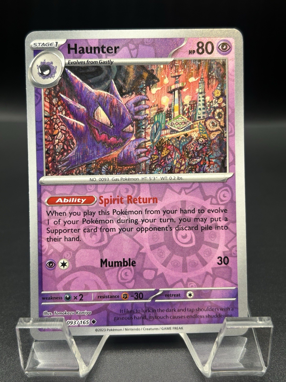 HAUNTER 093/165 151 POKEMON (REVERSE HOLO, NM) ENGLISH