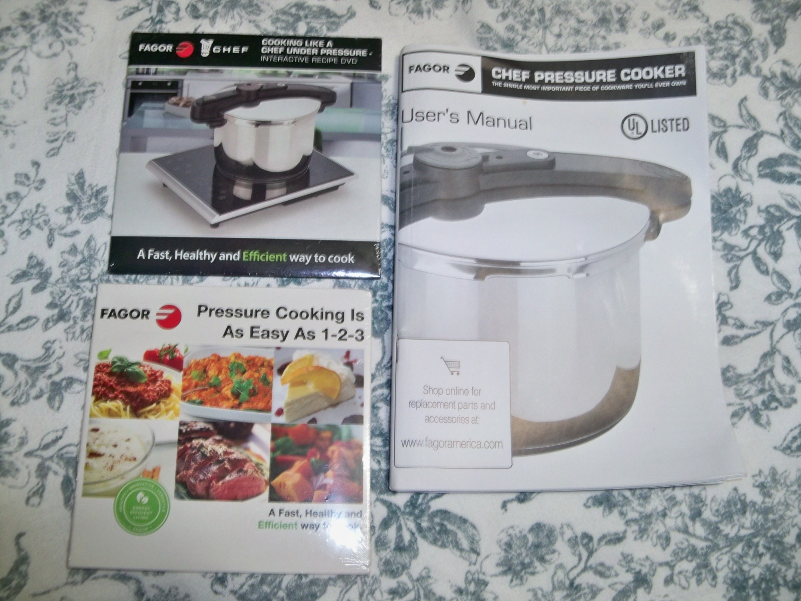 Fagor Chef Series 9.3L Pressure Cooker Pot + Manual + Steamer Basket - USED ONCE