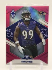 Odafe Oweh 2021 Panini Phoenix #156 Pink #/199 Rookie SN,RC Baltimore Ravens