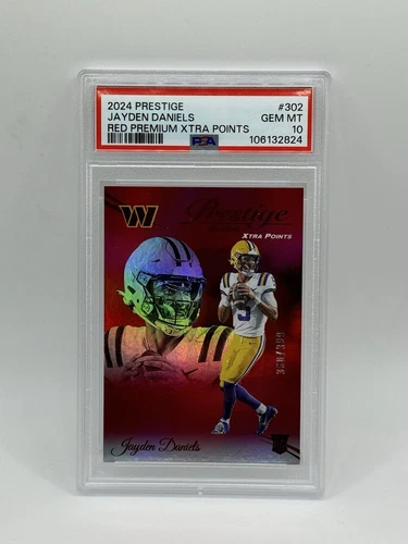 2024 Prestige Jayden Daniels Red Premium Xtra Points /399 RC PSA 10 Pop 7