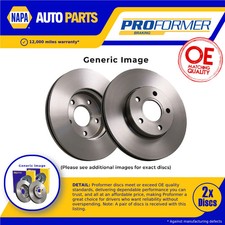 2x Brake Discs Pair Vented fits RENAULT CAPTUR Mk1 1.5D Front 2013 on 280mm Set