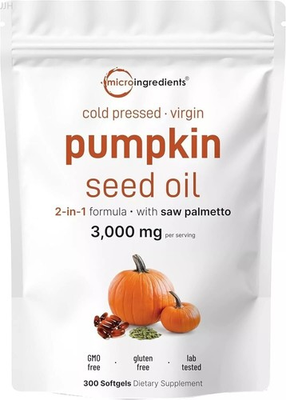 #ad Softgels 300 Micro Ingredients Pumpkin Seed Oil Saw Palmetto 3000mg Softgel $26.89