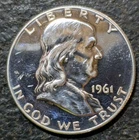 1961 50c PROOF Silver Ben Franklin Half Dollar Gem Nice Cameo 90% Silver Coin
