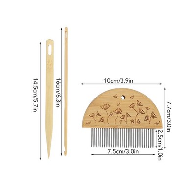 Wood Weaving Crochet Needle Set Durable DIY Tool For Making Crafts For Enthu BT0