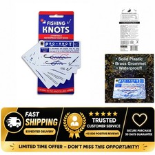 Pro-Knot Fishing Knot Cards Waterproof 12 Best Knots Tying Guide