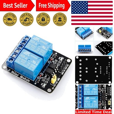 Compact 2-Channel DC Relay Module with LED Status for Arduino & Microcontrollers