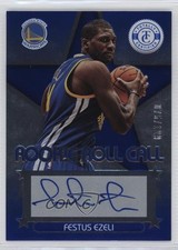 2012 Totally Certified Rookie Roll Call Blue 75/129 Festus Ezeli #63 Auto 05fy