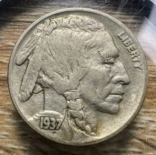 1937-S Buffalo Nickel - Actual Coin Shown - Free Shipping & Tracking INV#169