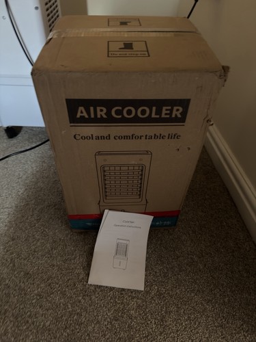 NEW NEVER BNIB Portable Evaporative Air Cooler White/Black Remote Controlled