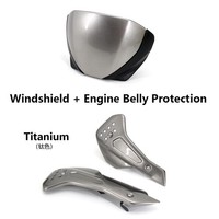 Eurowagens Trident 660 Motorrad Windschutzscheibe Wind Deflektor Grau Titan