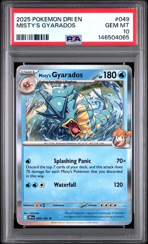 2025 POKEMON DRI EN-DESTINED RIVALS #049 MISTY'S GYARADOS PSA 10