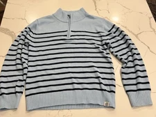 LONG WHARF SUPPLY COMPANY WOMEN'S SCONSET SEAWELL QUARTER ZIP SWEATER XL