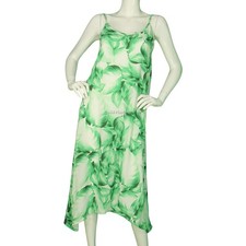 Show Me Your MuMu Green Tropical Boho Palm Tree Print Spaghetti Strap Maxi Dress