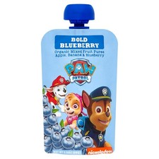 Paw Patrol Bold Blueberry Organic Mixed Fruit Squeeze Pouch, 3.5 Ounce Pack o...