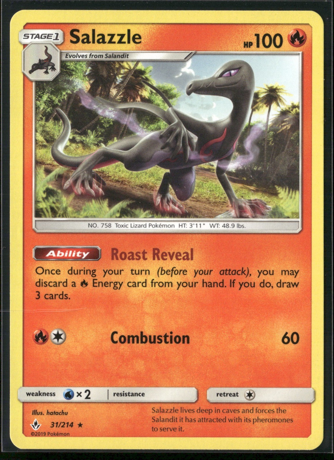 Salazzle Rare SM - Unbroken Bonds 31/214 NM