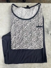 Carole Hochman Midnight Womens 2 Piece Pajama Loungewear Set(GRAY/PINK XXL)NWOT