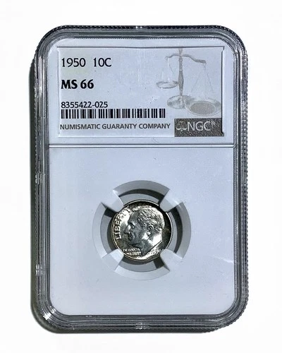 1950-P Roosevelt Dime — photo from another recent sale