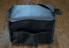 30 CD Carry Travel Storage Case Adjustable Strap Black Leather Logic Zip Pocket