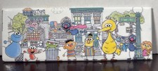 Sesame Street Characters In Retro Cartoon Drawing Rectangular Magnet
