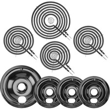 WB31M20 WB31M19 Porcelain Drip Pan  WB30M2 WB30M1 Burner Element Set GE