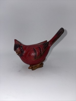 RED CARDINAL SITTING MATTE FINISH  RESIN FIGURINE 6 1/2'' X 5'' X 3 1/2'' 54696 NEW