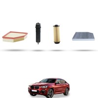 Hoffcar Wartungsset - 4 Filter FüR Bmw X4 (G02, F98) 30Dx Hybrid 210Kw Ab 2020